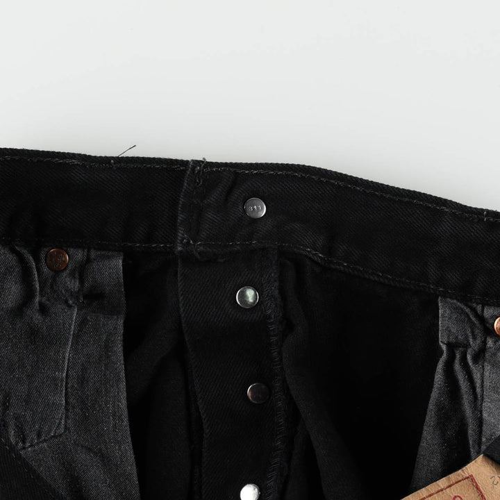 Levi's 501-0165 Black Denim Straight Leg Jeans, Made in England, Men's Size W34 (approx.) cotton black type Vintage Second Hand