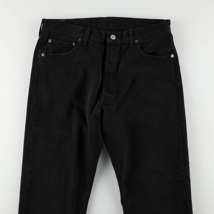 Levi's 501-0165 Black Denim Straight Leg Jeans, Made in England, Men's Size W34 (approx.) cotton black type Vintage Second Hand