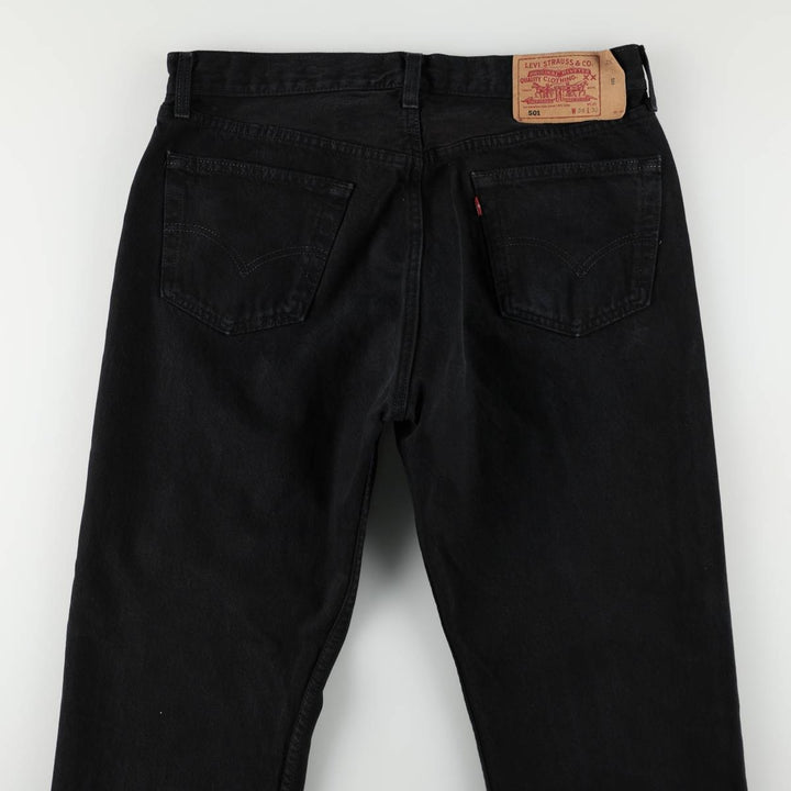Levi's 501-0165 Black Denim Straight Leg Jeans, Made in England, Men's Size W34 (approx.) cotton black type Vintage Second Hand