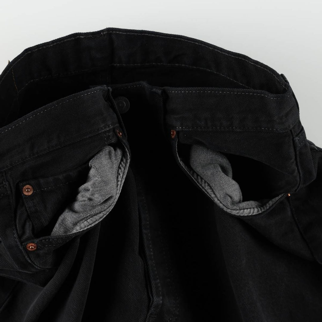 Levi's 501-0165 Black Denim Straight Leg Jeans, Made in England, Men's Size W34 (approx.) cotton black type Vintage Second Hand