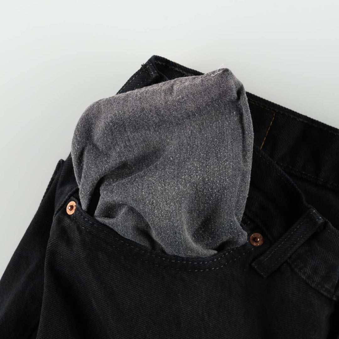 Levi's 501-0165 Black Denim Straight Leg Jeans, Made in England, Men's Size W34 (approx.) cotton black type Vintage Second Hand