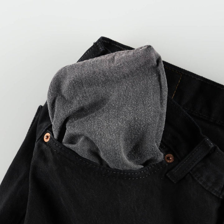 Levi's 501-0165 Black Denim Straight Leg Jeans, Made in England, Men's Size W34 (approx.) cotton black type Vintage Second Hand
