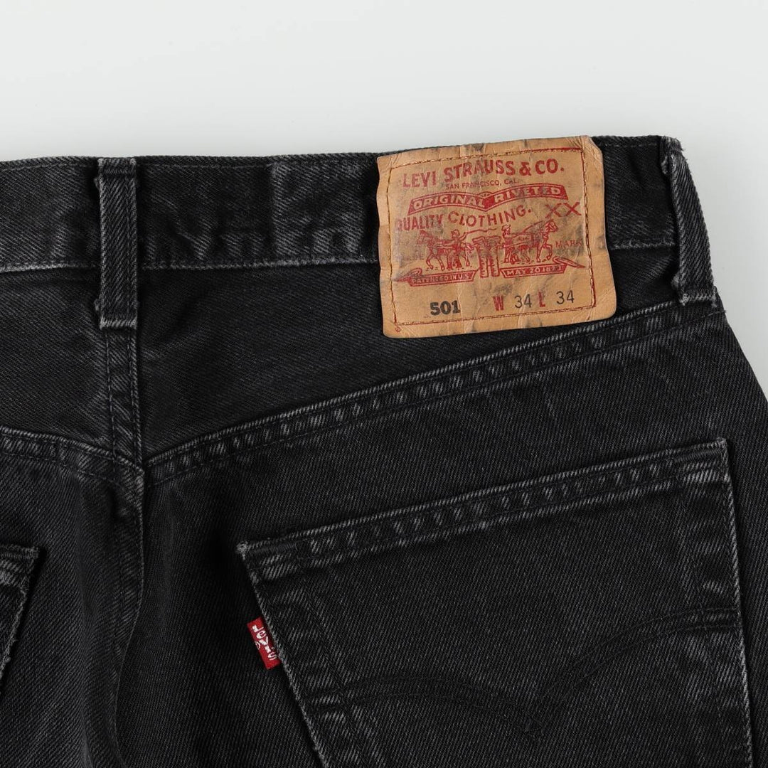 2000'S Levi's 501-0659 Black Denim Straight Leg Jeans, Made in Canada, Men's Size W33 (approx.) cotton black type Vintage Second Hand