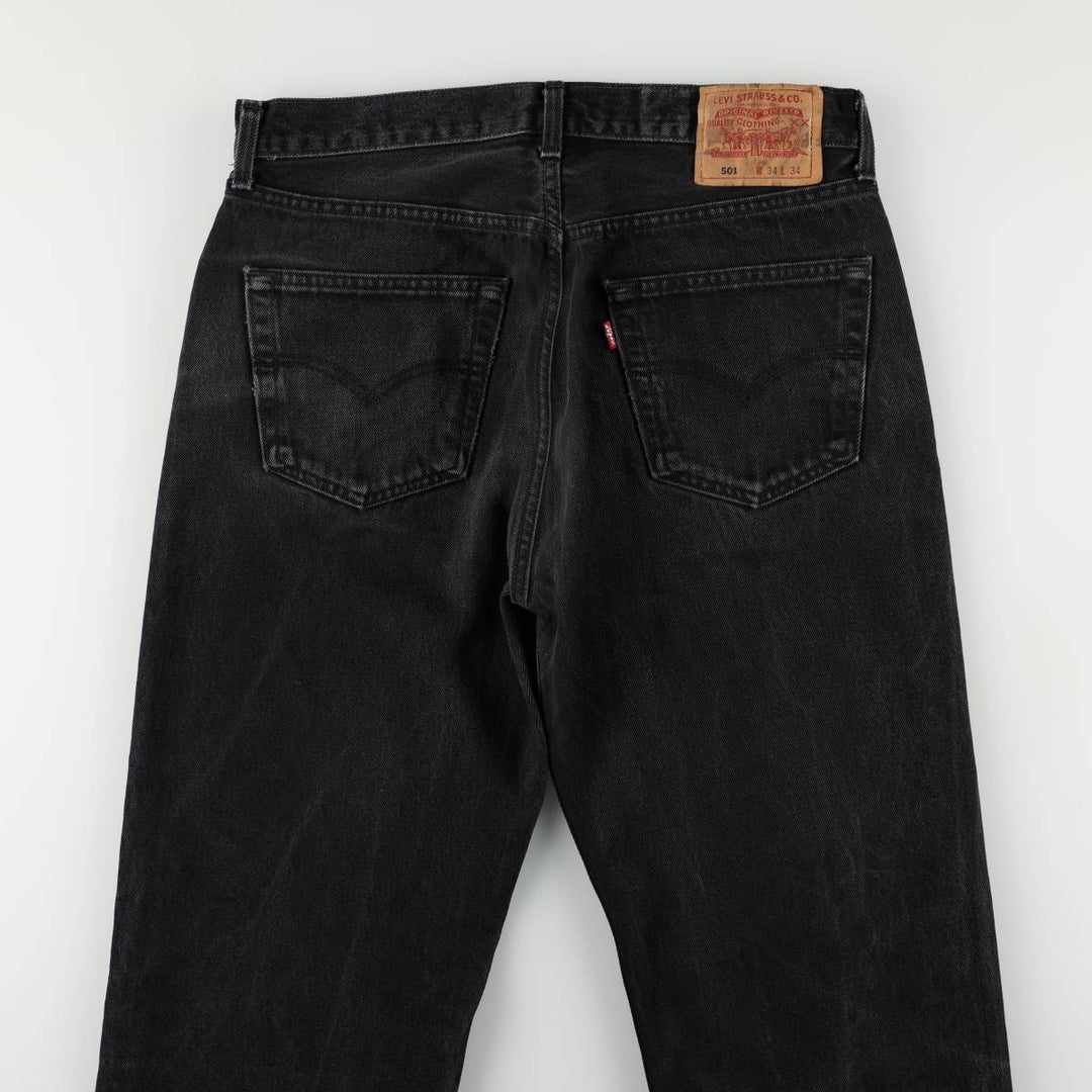 2000'S Levi's 501-0659 Black Denim Straight Leg Jeans, Made in Canada, Men's Size W33 (approx.) cotton black type Vintage Second Hand
