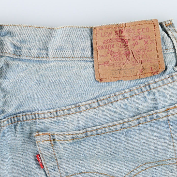80s-90'S Levi's 501-0111 Straight Denim Pants, Men's W33 (approx.), Vintage cotton Blue type light blue Vintage Second Hand
