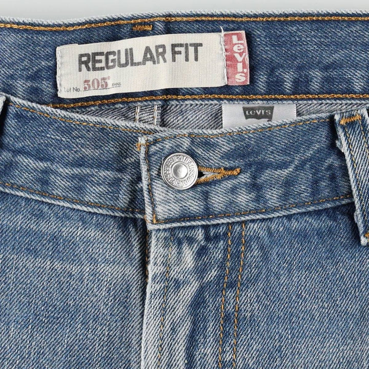 Levi's 505 REGULAR FIT tapered denim pants for men, size w36 cotton blue type Vintage Second Hand