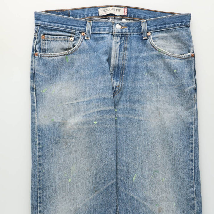 Levi's 505 REGULAR FIT tapered denim pants for men, size w36 cotton blue type Vintage Second Hand