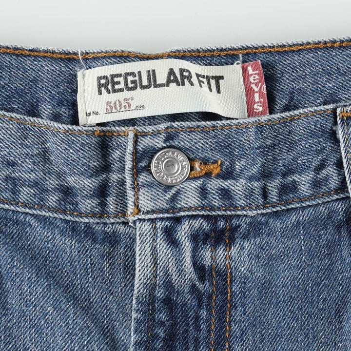 Levi's 505 REGULAR FIT tapered denim pants for men, size w36 cotton blue type Vintage Second Hand