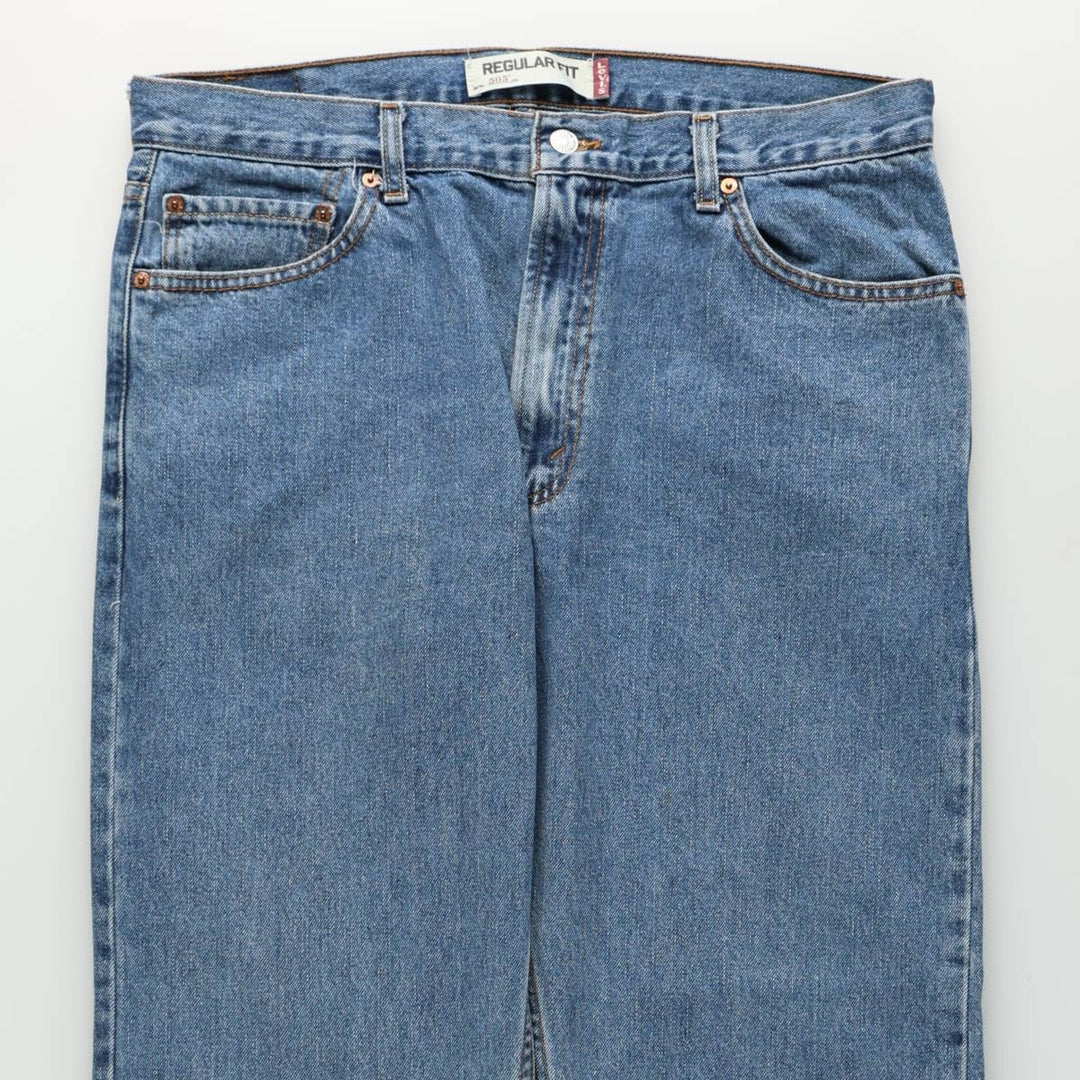 Levi's 505 REGULAR FIT tapered denim pants for men, size w36 cotton blue type Vintage Second Hand