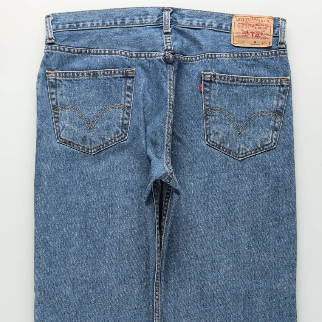 Levi's 505 REGULAR FIT tapered denim pants for men, size w36 cotton blue type Vintage Second Hand