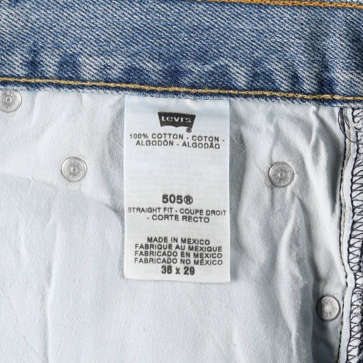 Levi's 505 STRAIGHT FIT tapered denim pants for men, size w36 cotton blue type Vintage Second Hand