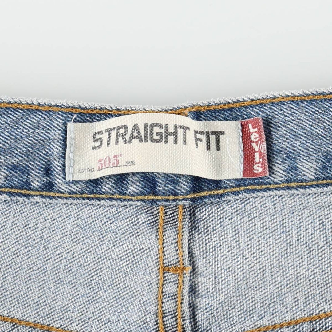 Levi's 505 STRAIGHT FIT tapered denim pants for men, size w36 cotton blue type Vintage Second Hand