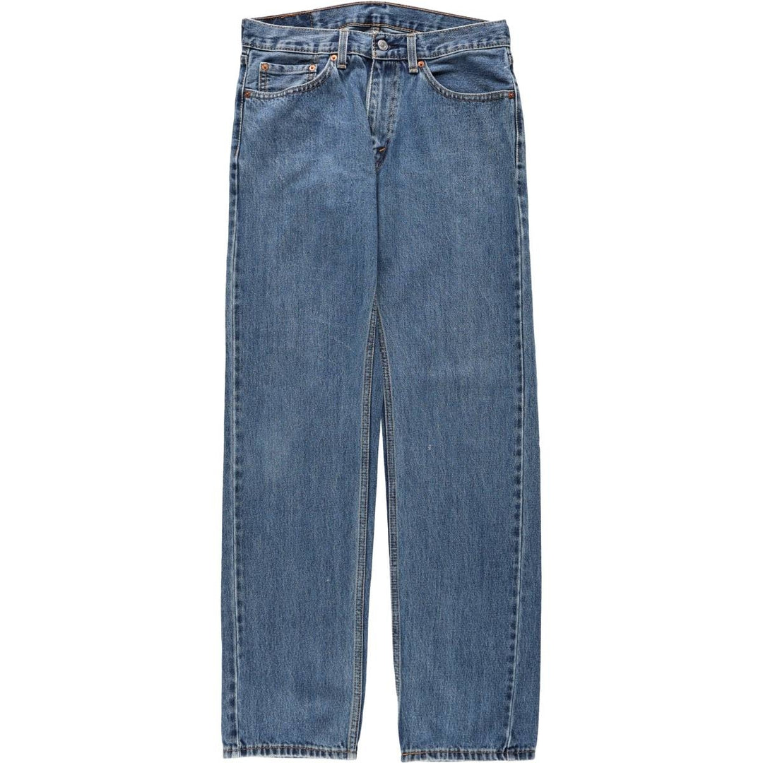 Levi's 505 tapered denim pants for men, equivalent to w32 cotton blue type Vintage Second Hand
