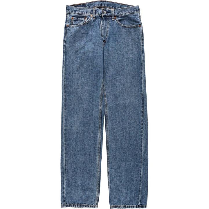 Levi's 505 tapered denim pants for men, equivalent to w32 cotton blue type Vintage Second Hand