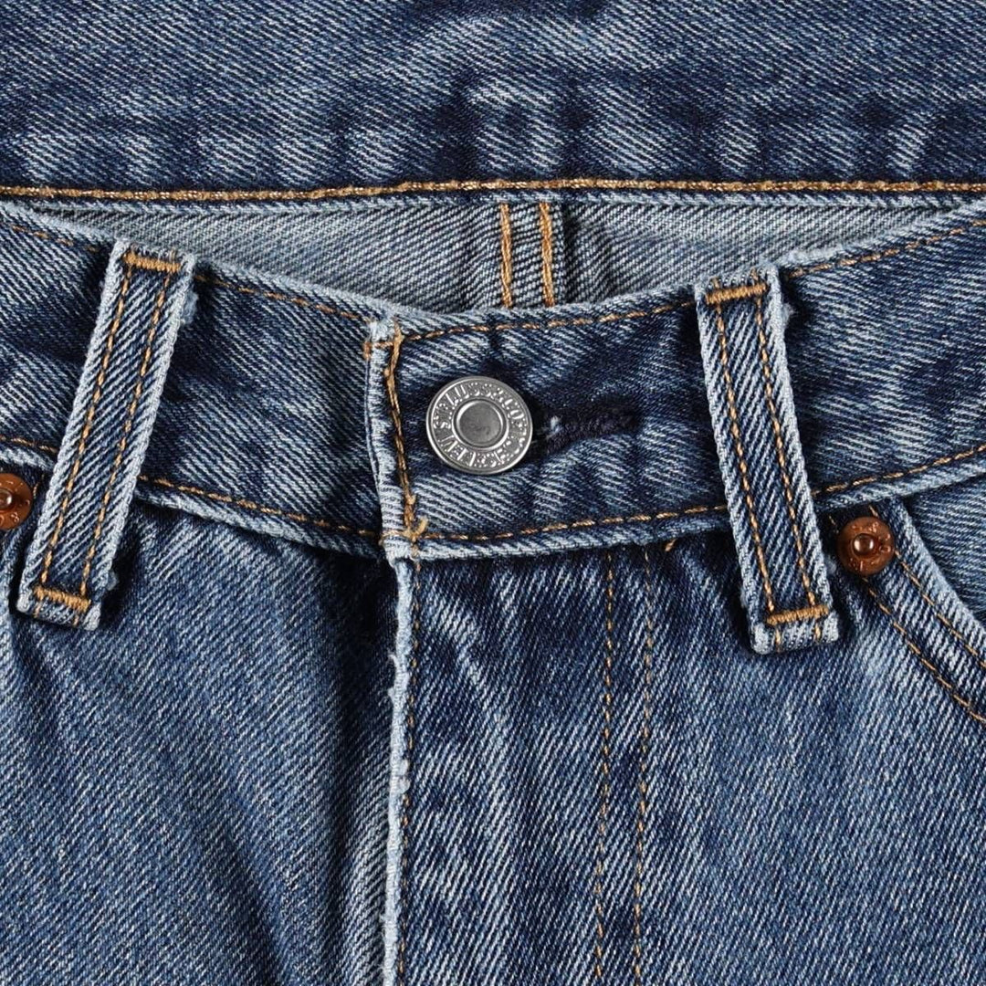 Levi's 505 tapered denim pants for men, equivalent to w32 cotton blue type Vintage Second Hand