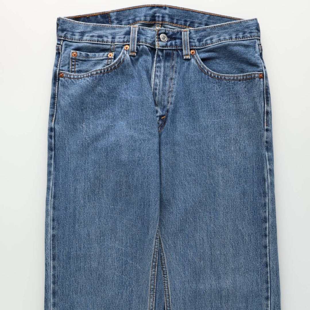 Levi's 505 tapered denim pants for men, equivalent to w32 cotton blue type Vintage Second Hand