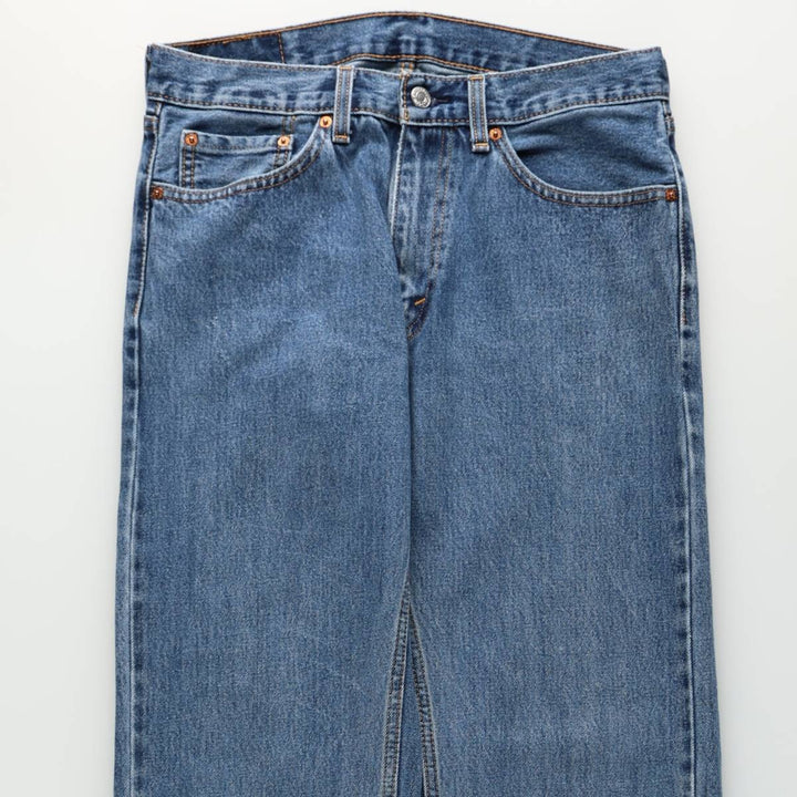 Levi's 505 tapered denim pants for men, equivalent to w32 cotton blue type Vintage Second Hand