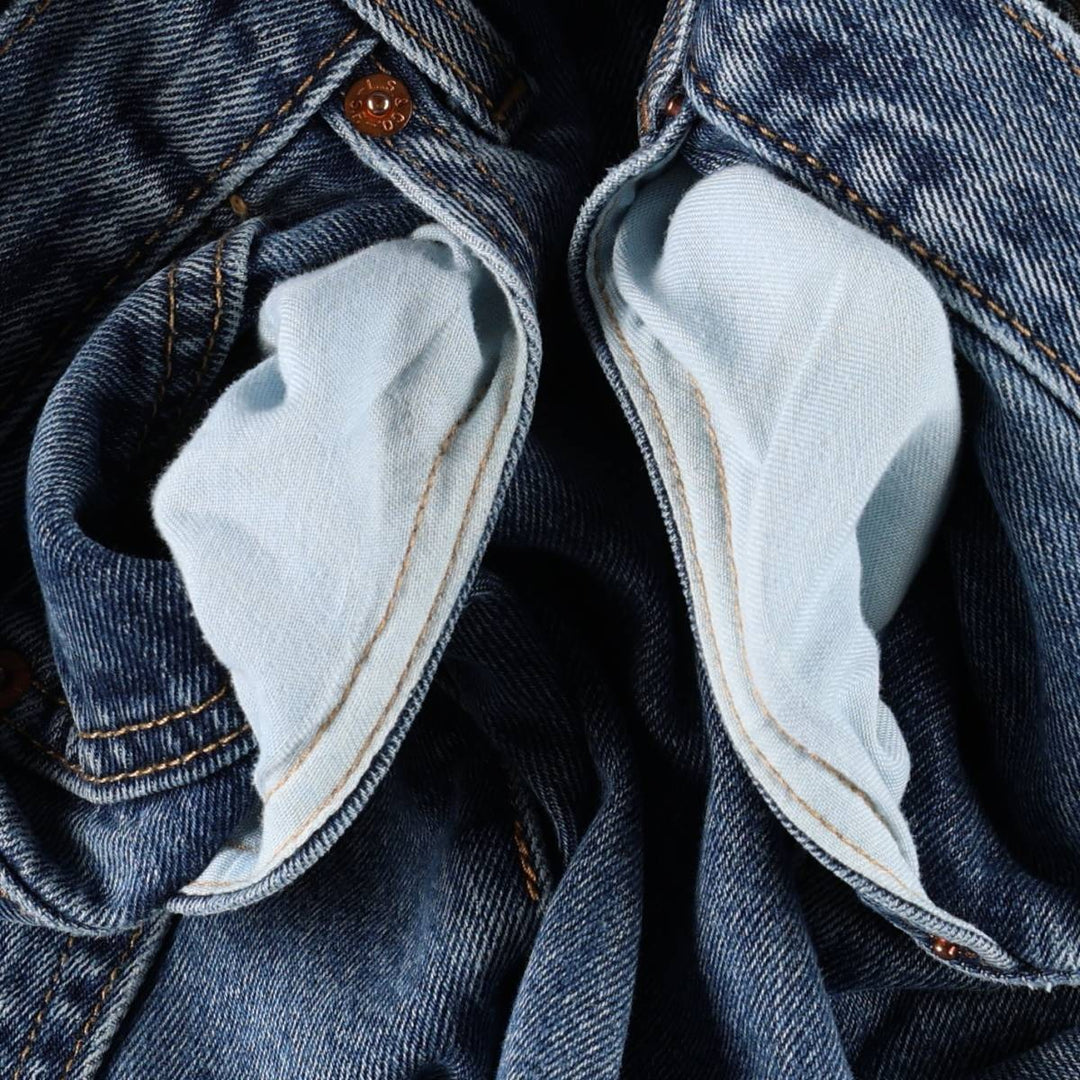 Levi's 505 tapered denim pants for men, equivalent to w32 cotton blue type Vintage Second Hand