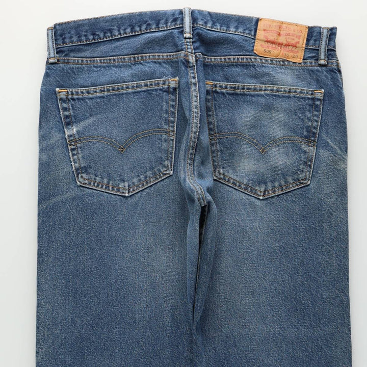 Levi's 505 tapered denim pants for men, size w36 cotton blue type Vintage Second Hand