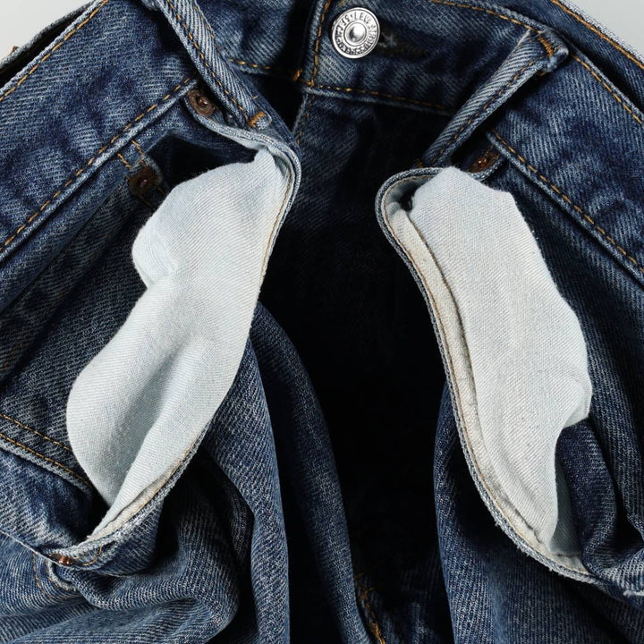 Levi's 505 tapered denim pants for men, size w36 cotton blue type Vintage Second Hand