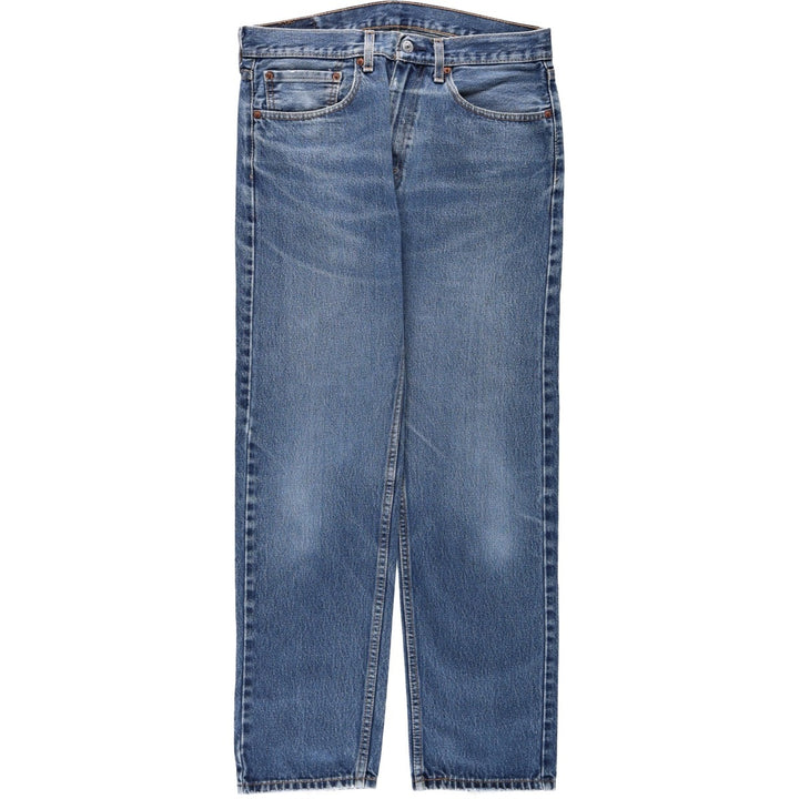 Levi's 505 tapered denim pants for men, size W34 cotton blue type Vintage Second Hand