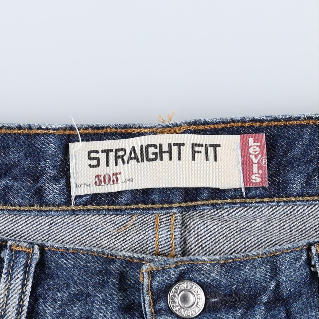 Levi's 505 Straight Fit Tapered Denim Pants, W36 L32 unclear blue type Vintage Second Hand