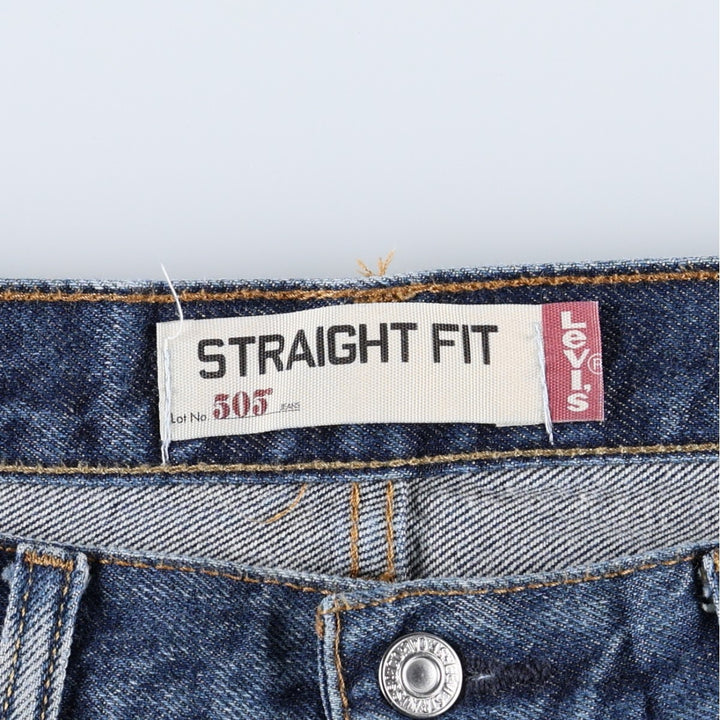 Levi's 505 Straight Fit Tapered Denim Pants, W36 L32 unclear blue type Vintage Second Hand