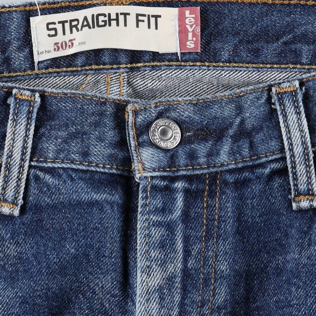 Levi's 505 Straight Fit Tapered Denim Pants, W36 L32 unclear blue type Vintage Second Hand