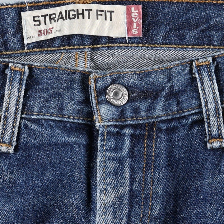 Levi's 505 Straight Fit Tapered Denim Pants, W36 L32 unclear blue type Vintage Second Hand