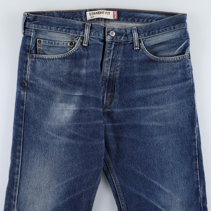 Levi's 505 Straight Fit Tapered Denim Pants, W36 L32 unclear blue type Vintage Second Hand