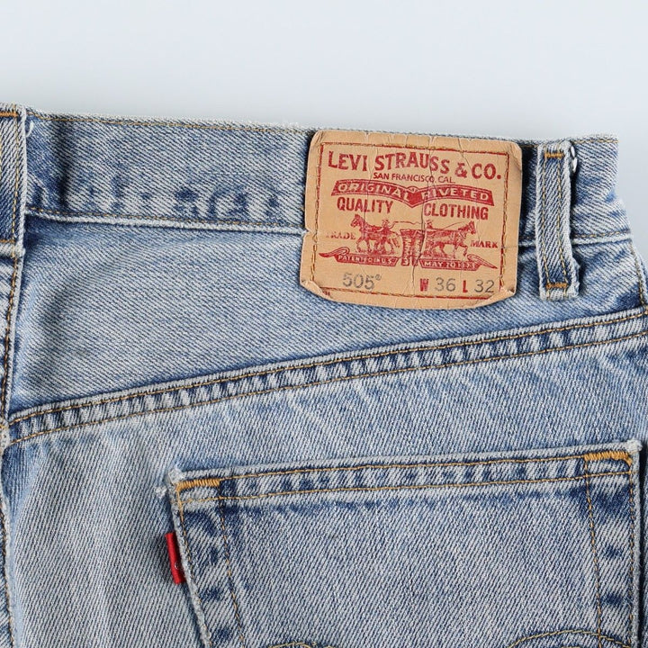 Levi's 505 Regular Fit Tapered Denim Pants, W36 L32 cotton blue type Vintage Second Hand
