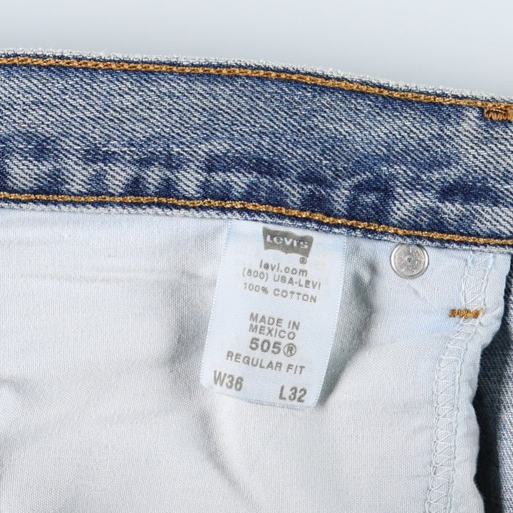Levi's 505 Regular Fit Tapered Denim Pants, W36 L32 cotton blue type Vintage Second Hand