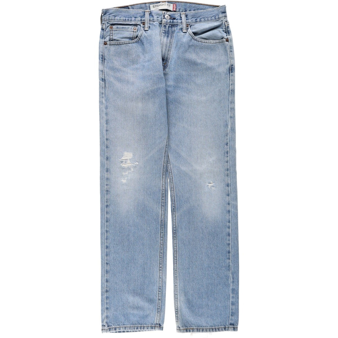 Levi's 505 STRAIGHT FIT tapered denim pants for men, equivalent to w33 cotton blue type Vintage Second Hand