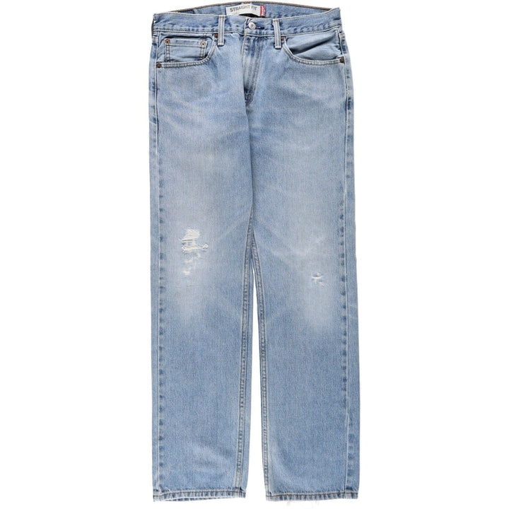 Levi's 505 STRAIGHT FIT tapered denim pants for men, equivalent to w33 cotton blue type Vintage Second Hand