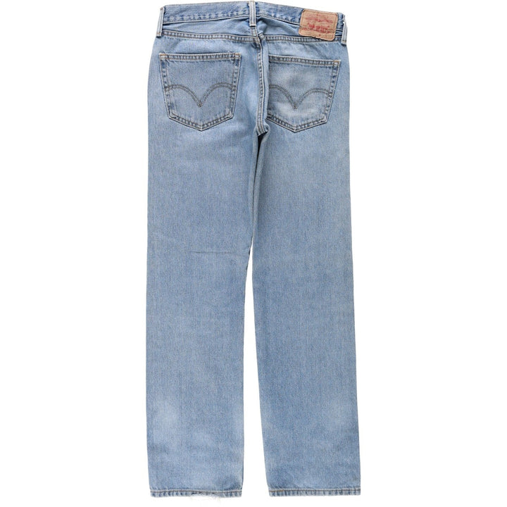 Levi's 505 STRAIGHT FIT tapered denim pants for men, equivalent to w33 cotton blue type Vintage Second Hand