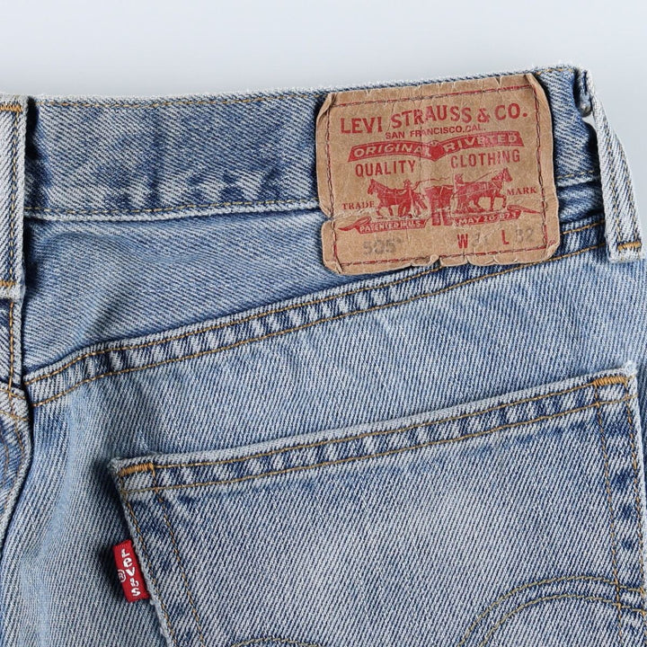Levi's 505 STRAIGHT FIT tapered denim pants for men, equivalent to w33 cotton blue type Vintage Second Hand