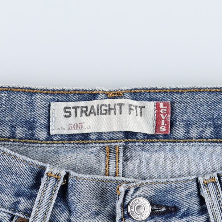 Levi's 505 STRAIGHT FIT tapered denim pants for men, equivalent to w33 cotton blue type Vintage Second Hand