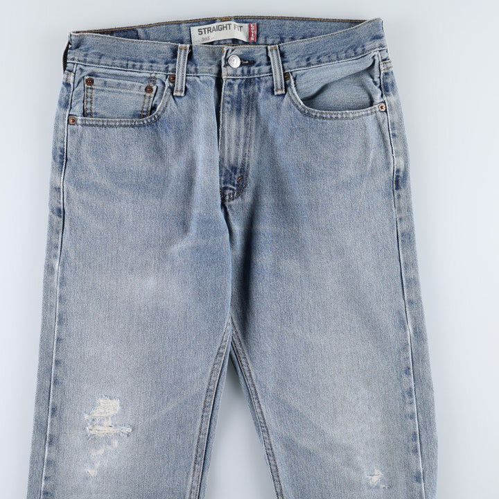 Levi's 505 STRAIGHT FIT tapered denim pants for men, equivalent to w33 cotton blue type Vintage Second Hand