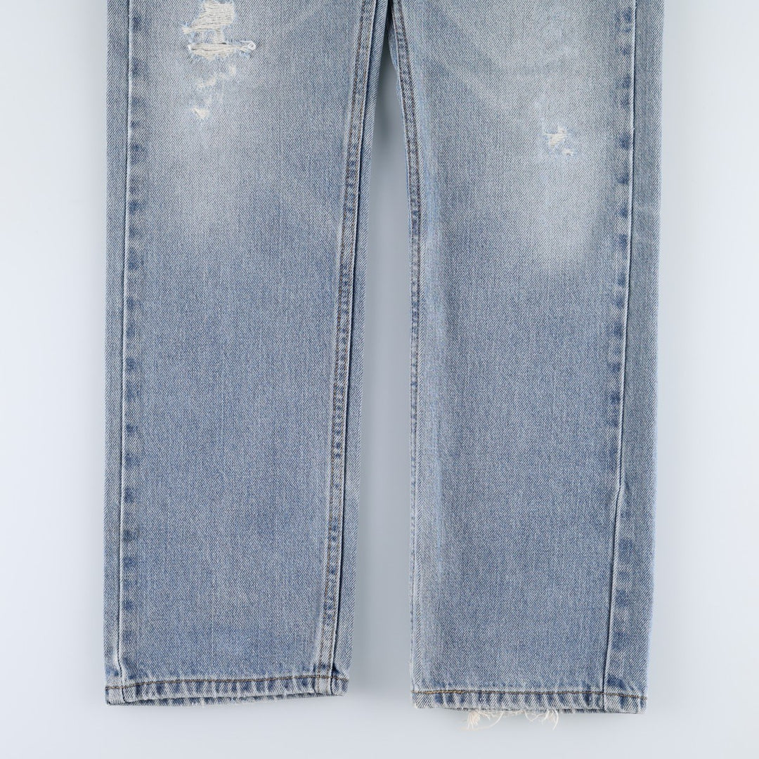 Levi's 505 STRAIGHT FIT tapered denim pants for men, equivalent to w33 cotton blue type Vintage Second Hand