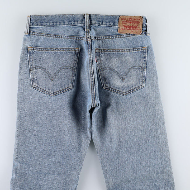 Levi's 505 STRAIGHT FIT tapered denim pants for men, equivalent to w33 cotton blue type Vintage Second Hand