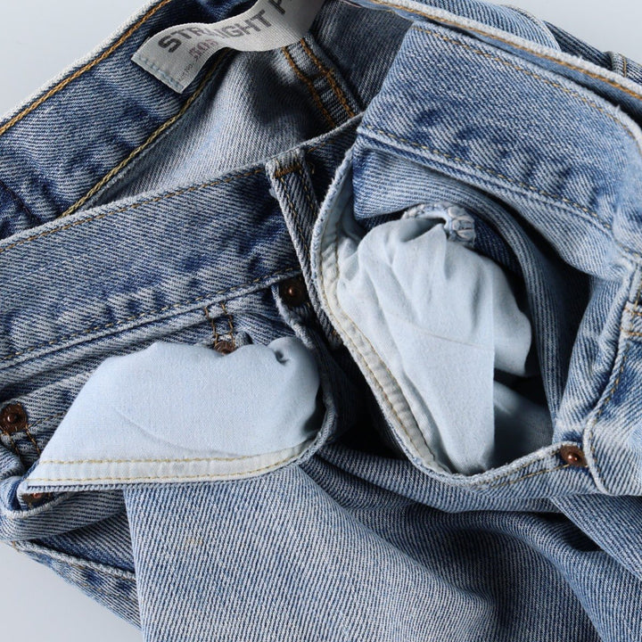 Levi's 505 STRAIGHT FIT tapered denim pants for men, equivalent to w33 cotton blue type Vintage Second Hand