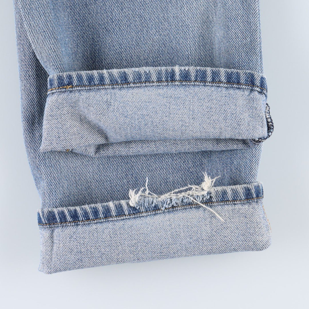 Levi's 505 STRAIGHT FIT tapered denim pants for men, equivalent to w33 cotton blue type Vintage Second Hand