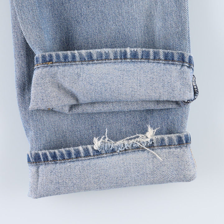 Levi's 505 STRAIGHT FIT tapered denim pants for men, equivalent to w33 cotton blue type Vintage Second Hand