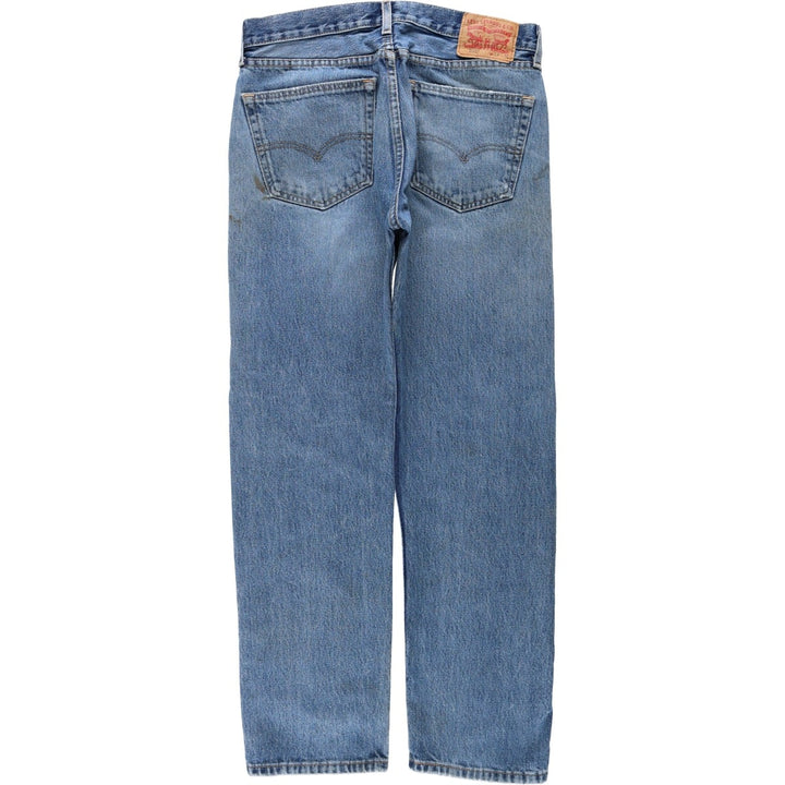 Levi's 505 tapered denim pants for men, size W34 cotton blue type Vintage Second Hand
