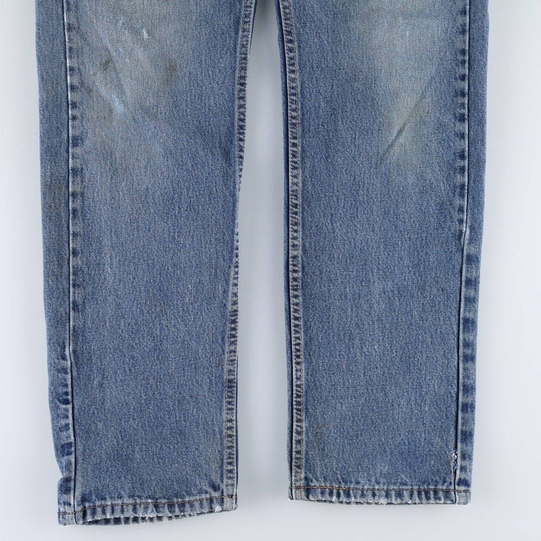 Levi's 505 tapered denim pants for men, size W34 cotton blue type Vintage Second Hand