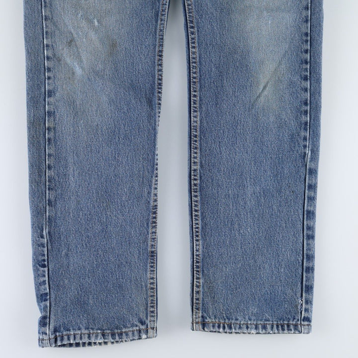 Levi's 505 tapered denim pants for men, size W34 cotton blue type Vintage Second Hand