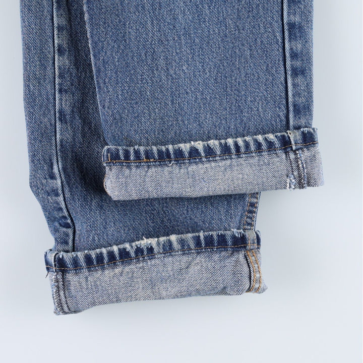 Levi's 505 tapered denim pants for men, size W34 cotton blue type Vintage Second Hand