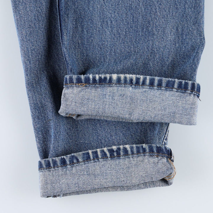 Levi's 505 tapered denim pants for men, size W34 cotton blue type Vintage Second Hand