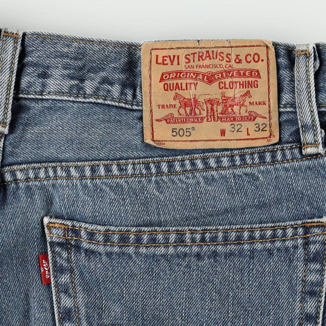 Levi's 505 Straight Fit Tapered Denim Pants, Men's, Size W32 cotton blue type Vintage Second Hand