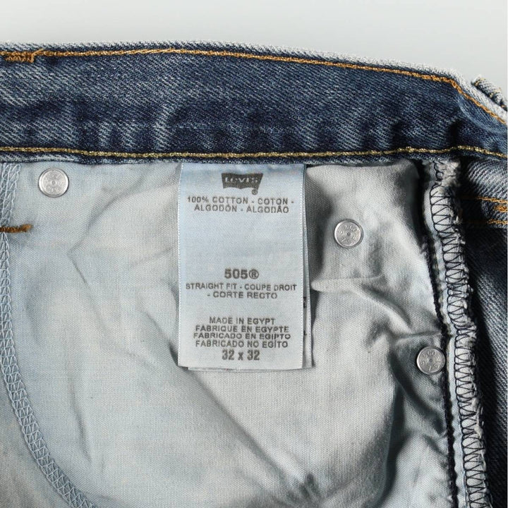 Levi's 505 Straight Fit Tapered Denim Pants, Men's, Size W32 cotton blue type Vintage Second Hand